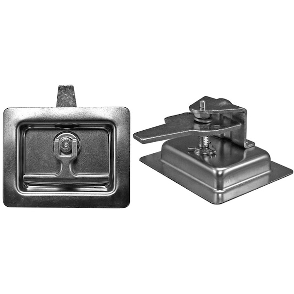 Eberhard Manufacturing Co Ss Folding "T" Latch Flat Cam, Square Corners